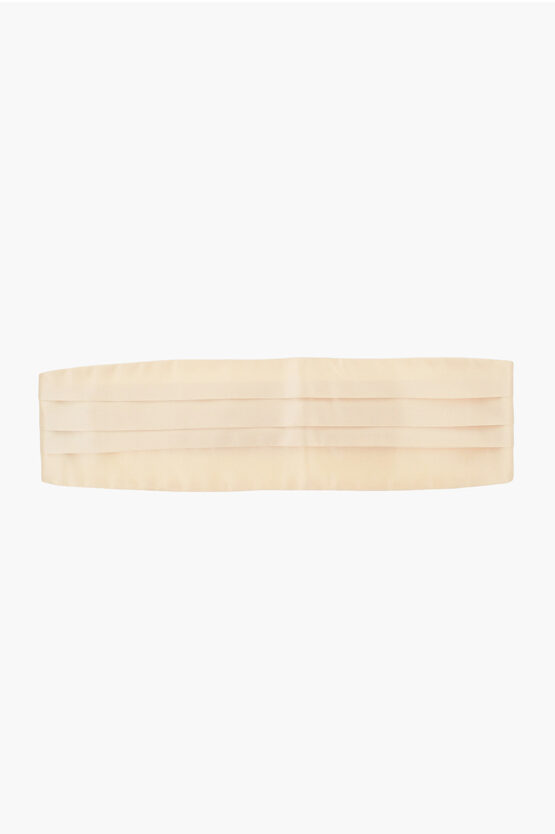 Corneliani Solid Color Silk Sash Belt