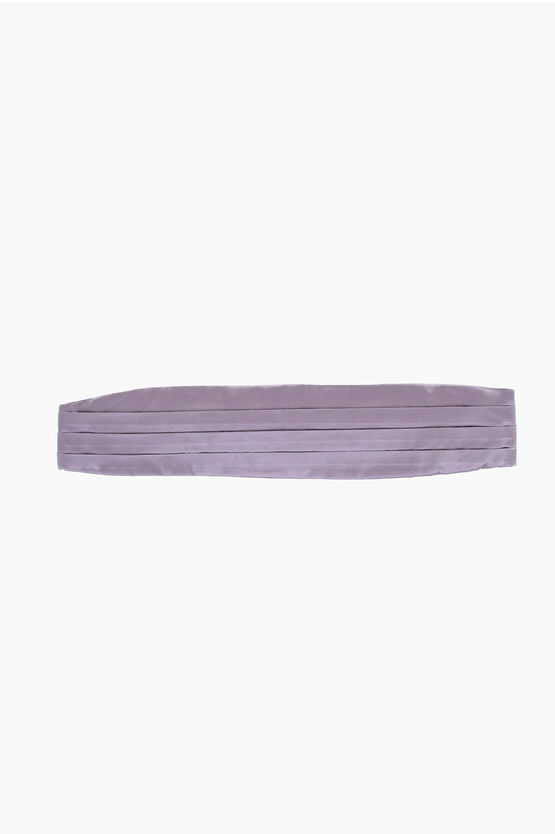 Corneliani Solid Color Silk Sash Belt