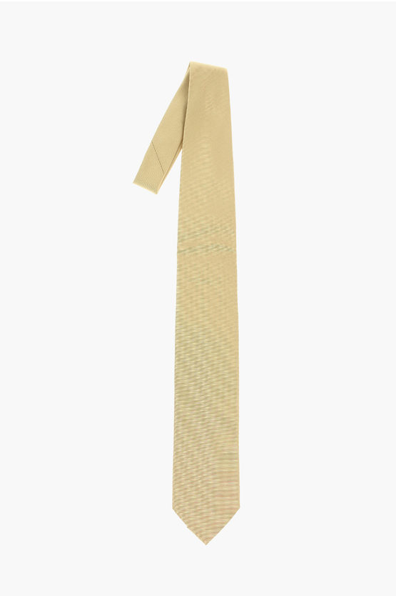 Ermenegildo Zegna Solid Colour Silk Tie In Multi