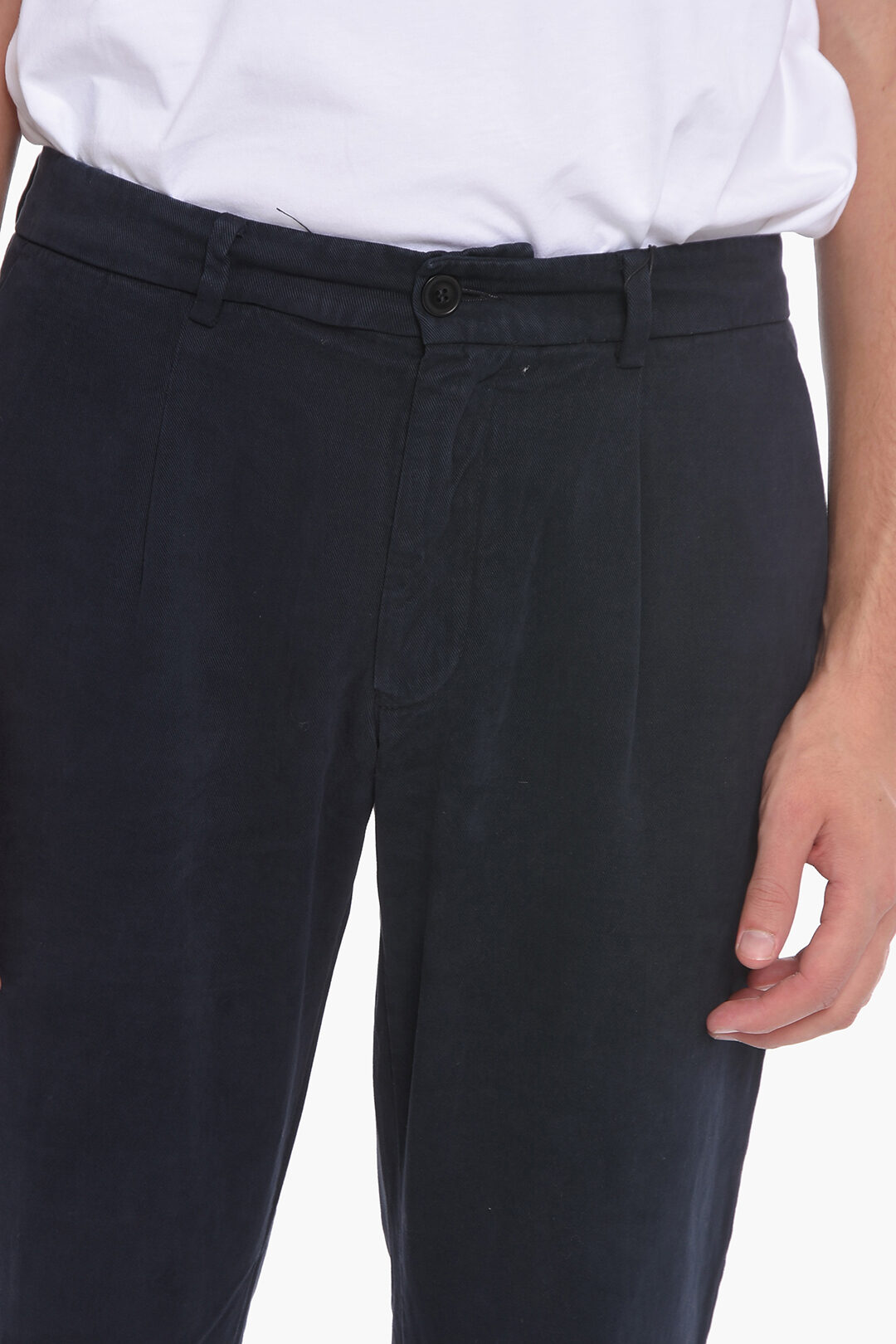 13762 Blue Belt Pleated Pants