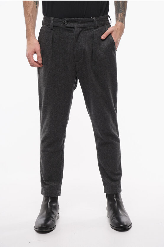 Shop Engineered Garments Solid Color Single-pleat Pants With Belt Loops