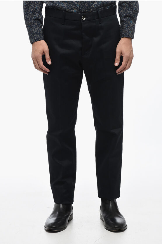 Shop Nine In The Morning Solid Color Slim Fit Pants With Belt Loops