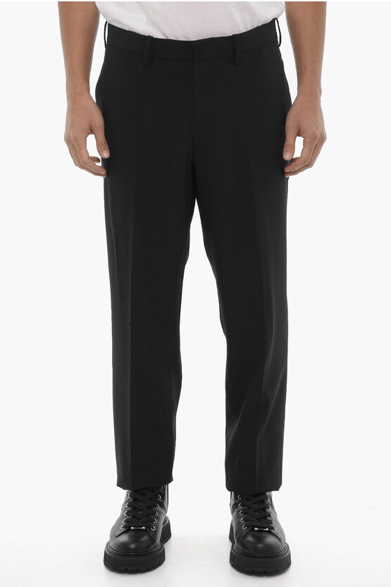 Neil Barrett Solid Color Slim Fit Pants With Belt Loops