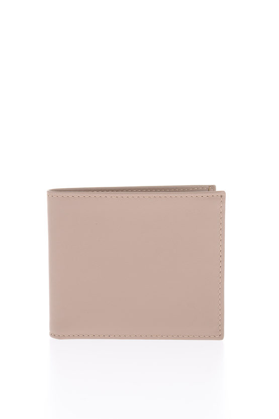Corneliani Solid Color Soft Leather Wallet In Neutral