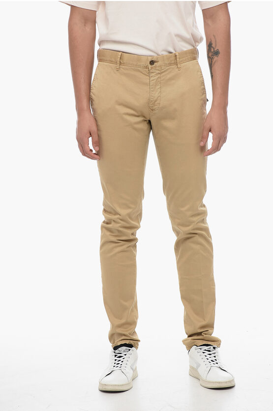 INCOTEX SOLID COLOR STRETCH COTTON CHINO PANTS 