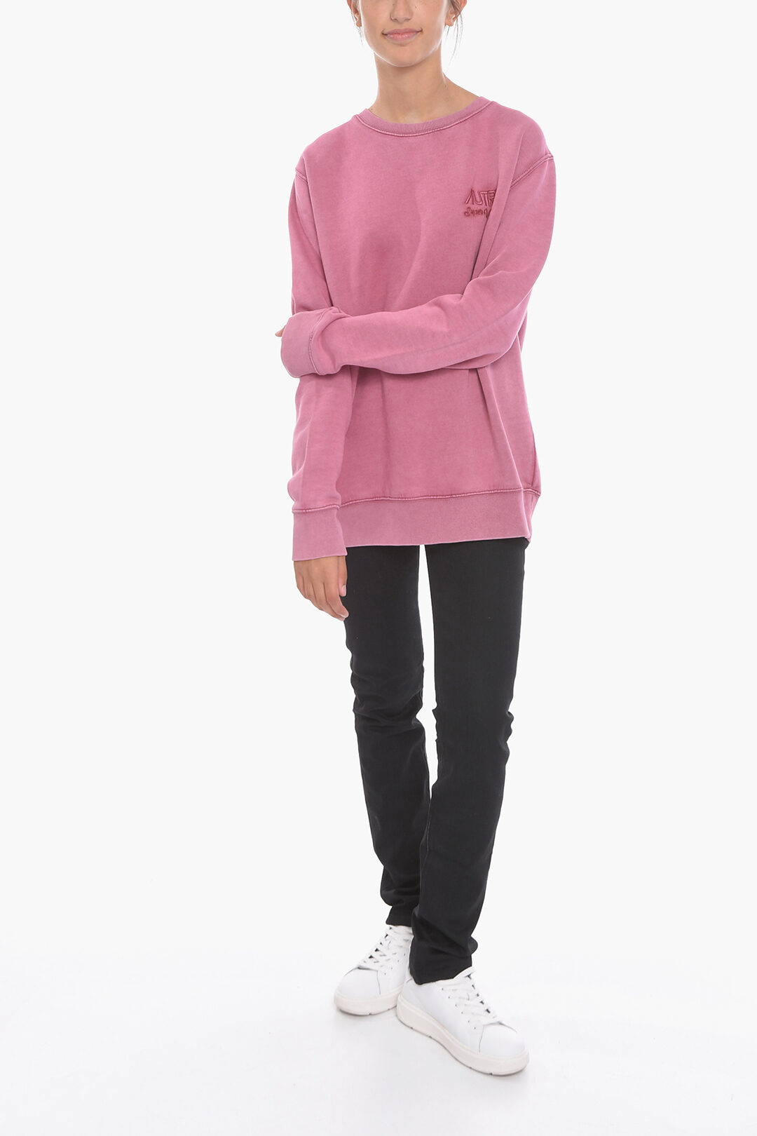 Solid color sales crewneck sweatshirt
