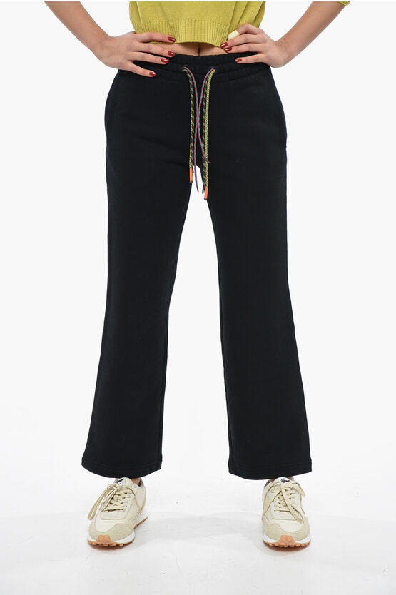 Ambush Solid Color Sweat Pants With Multicolor Cords In Black