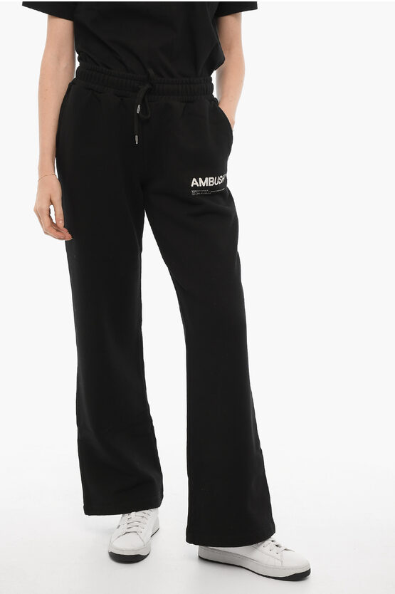 Shop Ambush Solid Color Sweat Pants With Printed Logo