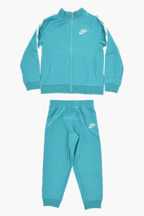 Nike Solid Color Sweatshirt And Joggers Set With Logoed Side Band
