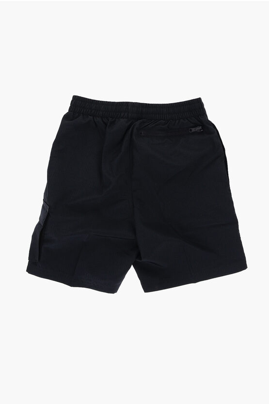 Solid Color Swim Shorts with 4 Pockets