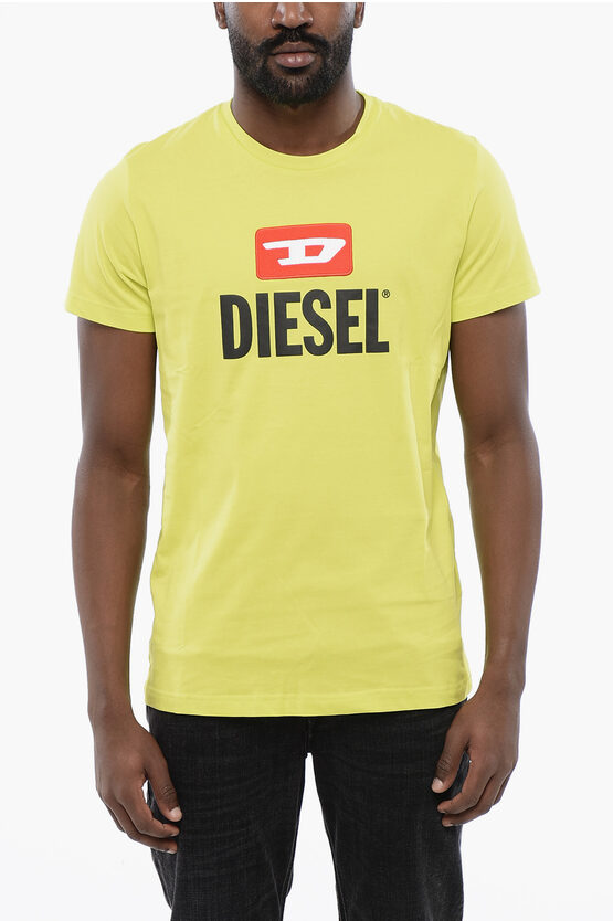 Diesel Solid Color T-diego New Crewneck T-shirt With Maxi Frontal L