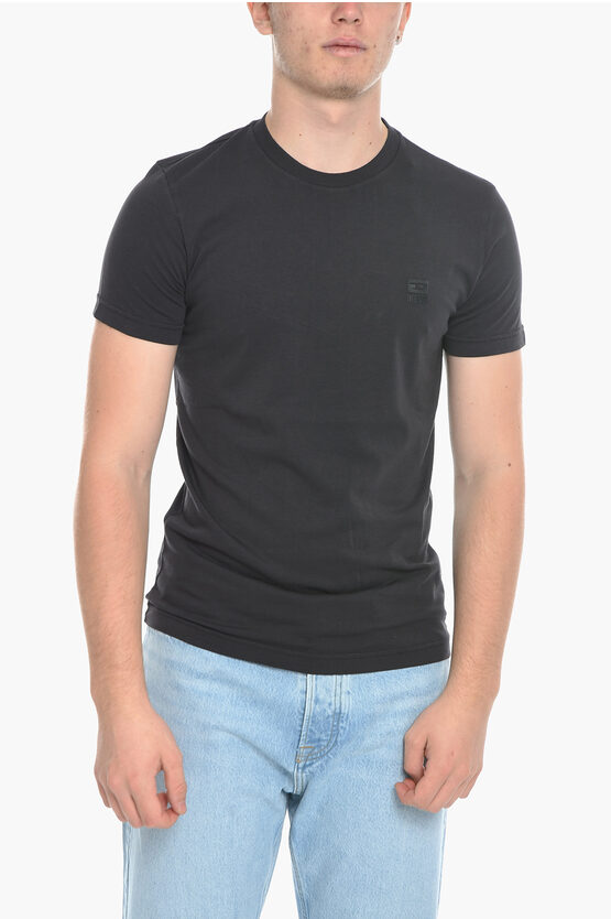 Diesel Solid Color T-diegos-k31 Crew-neck T-shirt In Black