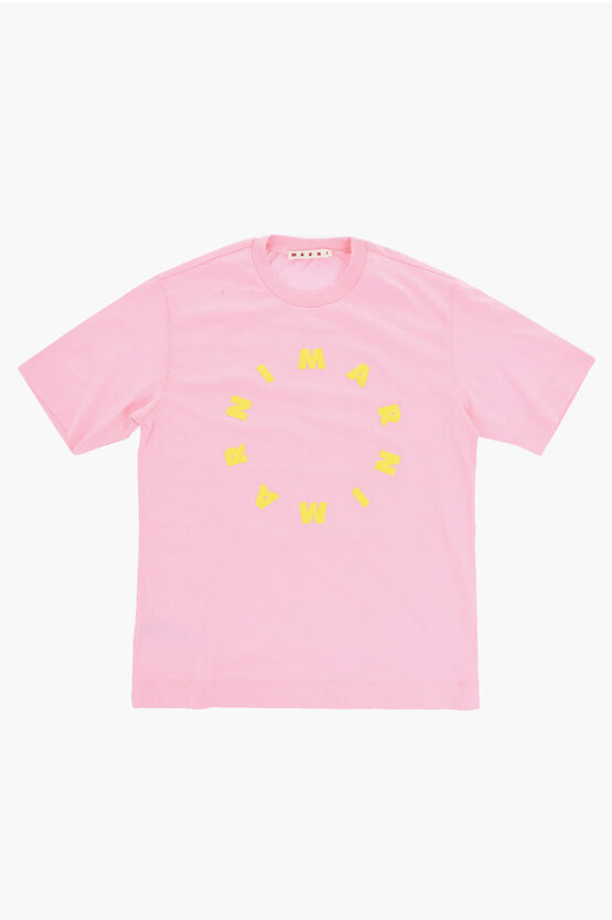Marni Solid Color T-shirt With Embossed Logo