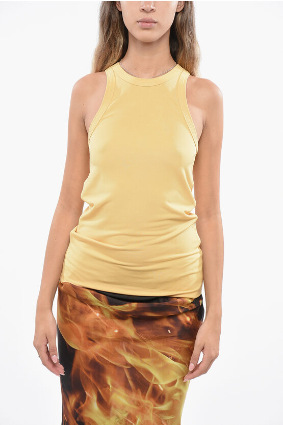 Totême Solid Color Tank Top In Yellow