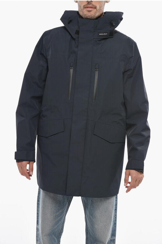 Shop Woolrich Solid Color Techpack Down Jacket With Removable Inner