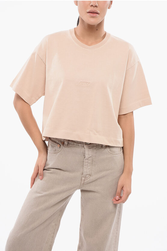 LOULOU STUDIO SOLID COLOR TELANTO CREWNECK T-SHIRT