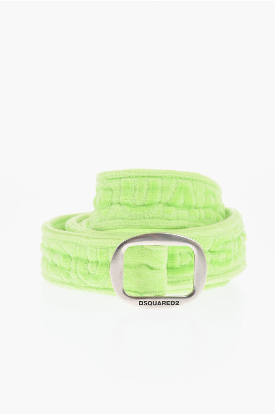 Dsquared2 Solid Color Terry Cotton Twin Beach Belt 45mm