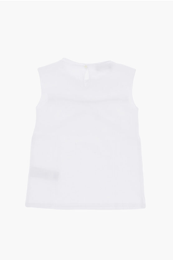 Solid Color Top with D-Shaped Pendant