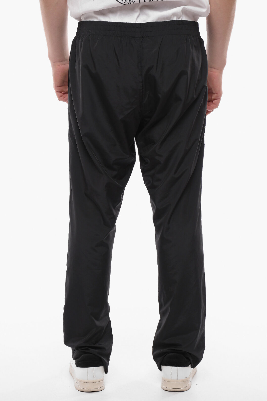 424 Solid Color Track Pants with Contrasting Details and Ankle Zip men ...