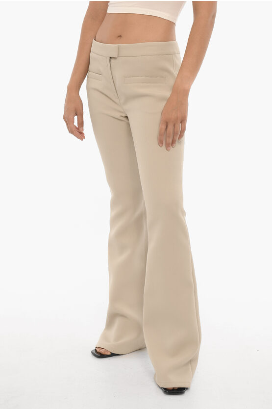 Courrèges Solid Color Twill Flared Pants