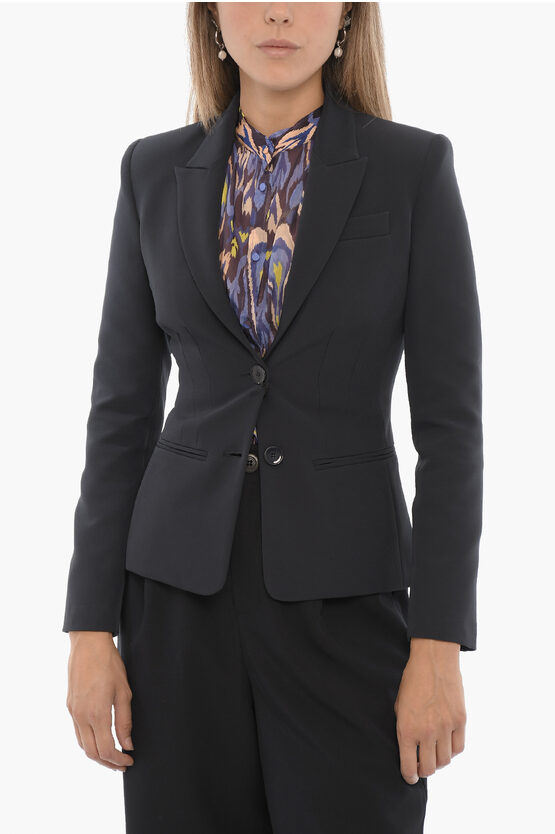 Edra Solid Color Two-buttons Blazer