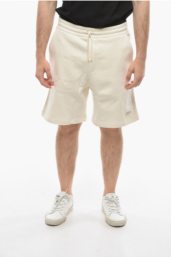 Samsoe & Samsoe Solid Colour Undyed Sweat Shorts With 3 Pockets In White