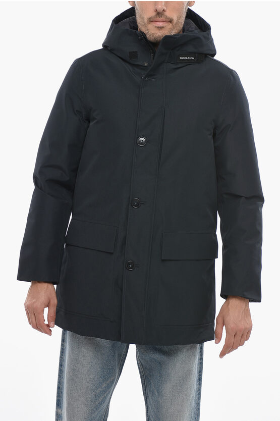 Shop Woolrich Solid Color Urban Down Jacket With Hood