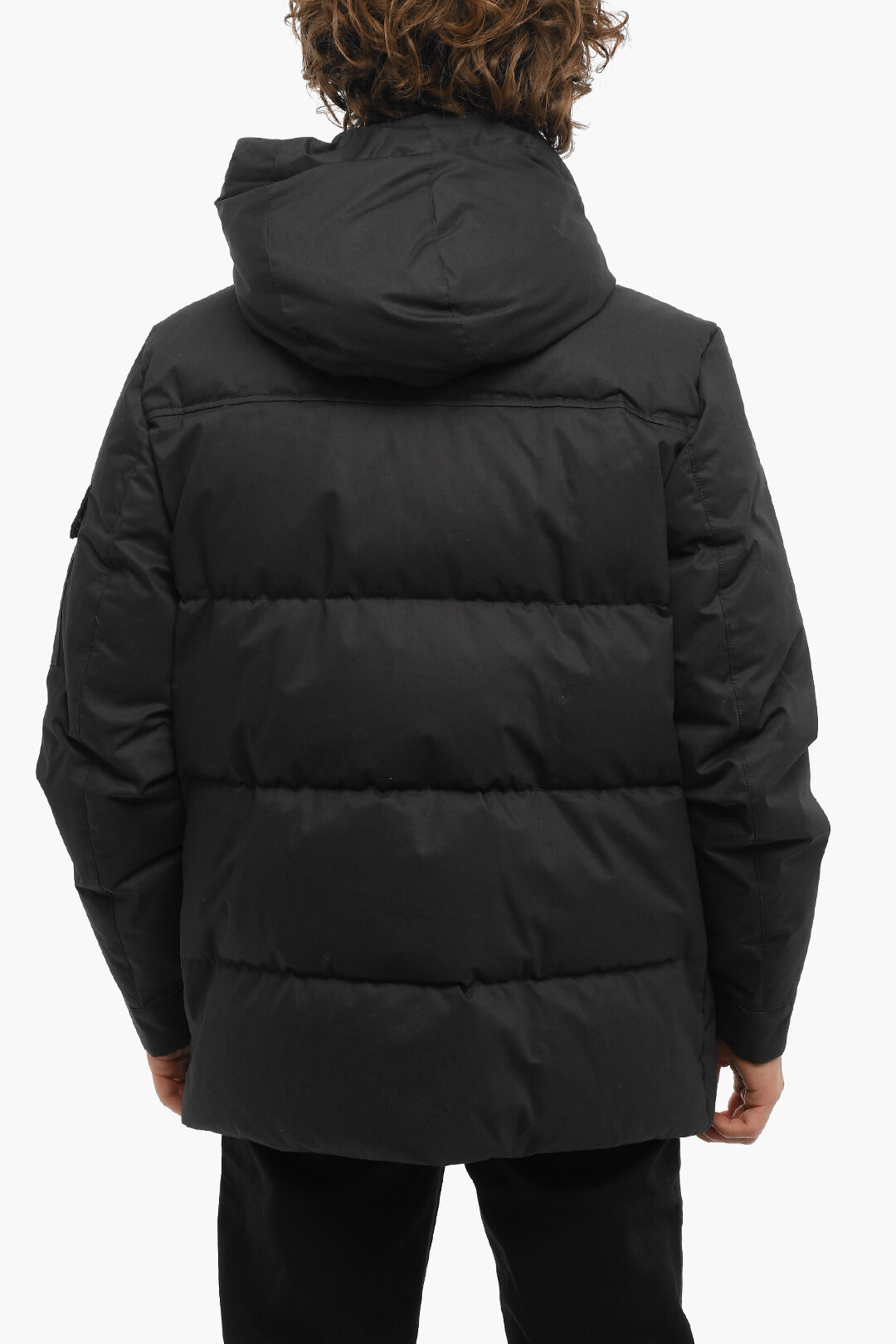 Woolrich Solid Color Utility Down Jacket with Hood men - Glamood Outlet