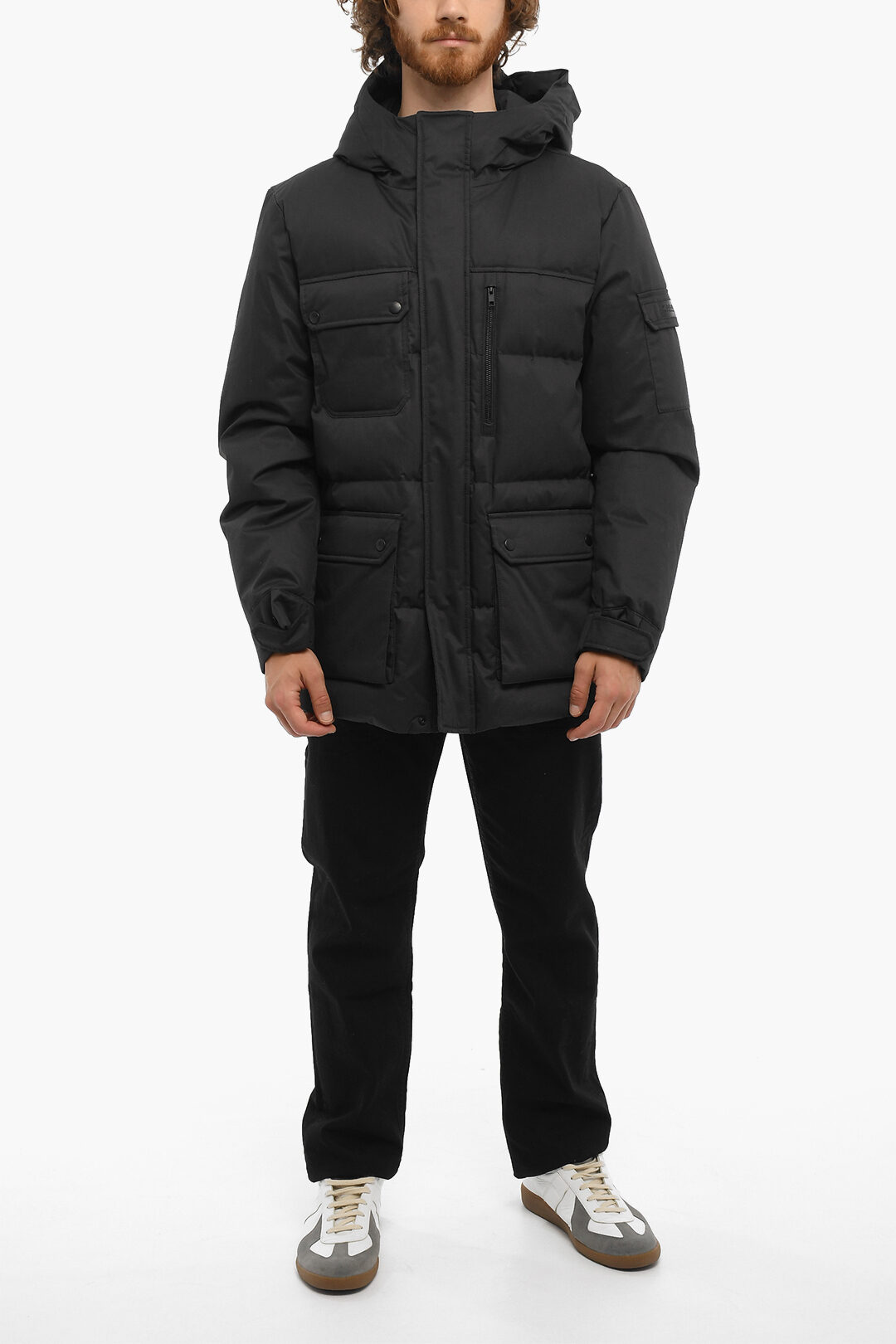 Woolrich Solid Color Utility Down Jacket with Hood men - Glamood Outlet