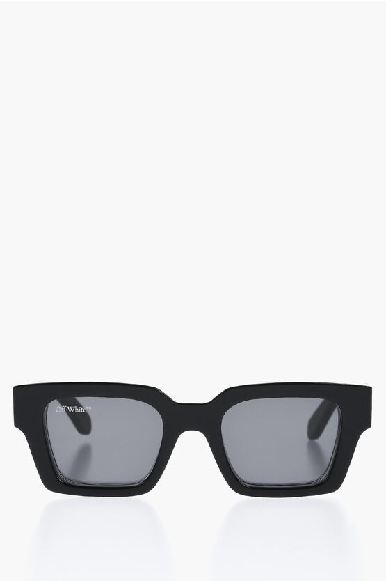 Off-white Solid Color Virgil Sunglasses With Contrasting Arrow Detail In Black