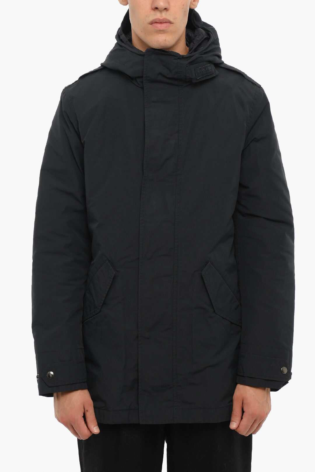 Woolrich Solid Color WAX MOUNTAIN Down Jacket with Removable