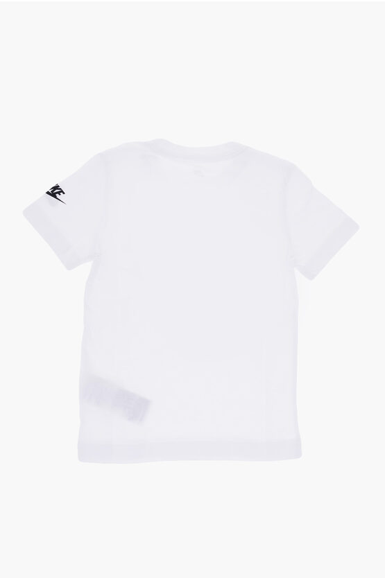 Solid Color WILDERNESS FUTURA Crew-neck T-Shirt with Front Print