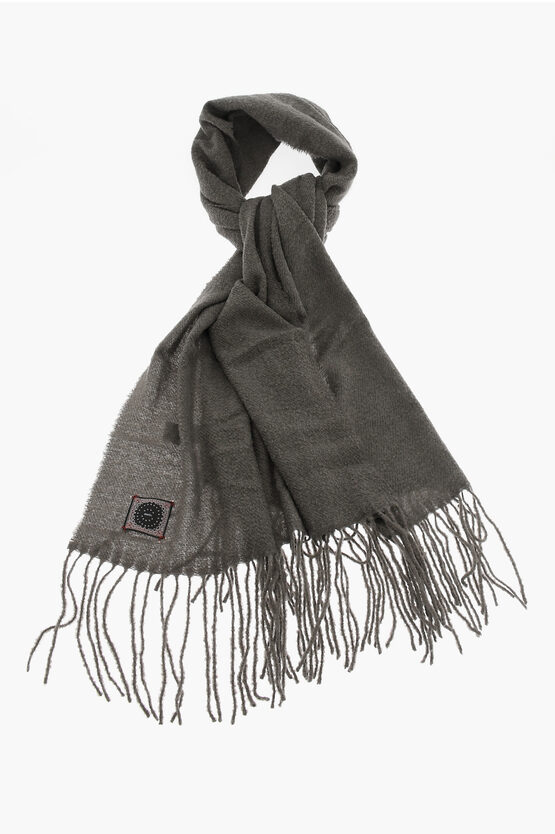 Shop Destin Solid Color Wool Blend Scarf With Fringes