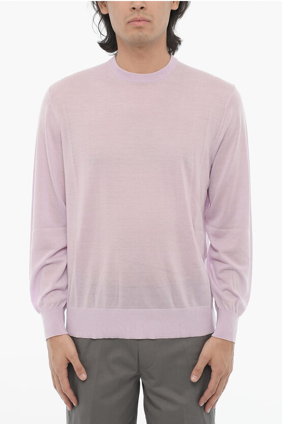 Neil Barrett Solid Color Wool Crew-neck Sweater