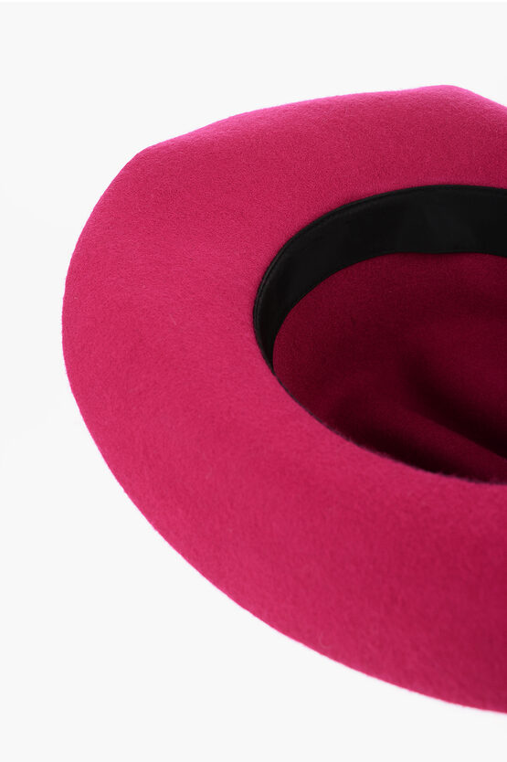 Solid Color Wool Felt Cowboy Hat with Embossed Monogram