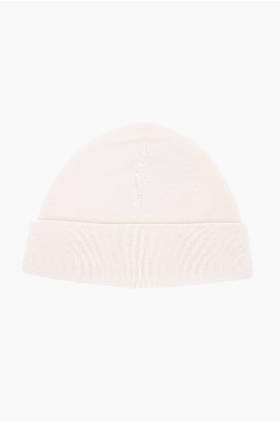 Shop Neil Barrett Solid Color Wool Plain Beanie