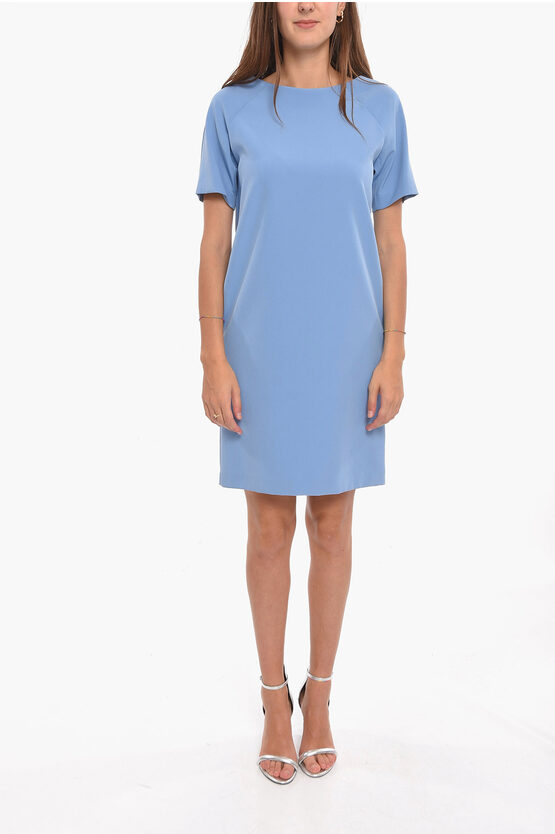 Shop Altea Solid Colored Anita Dress With Short Sleeves