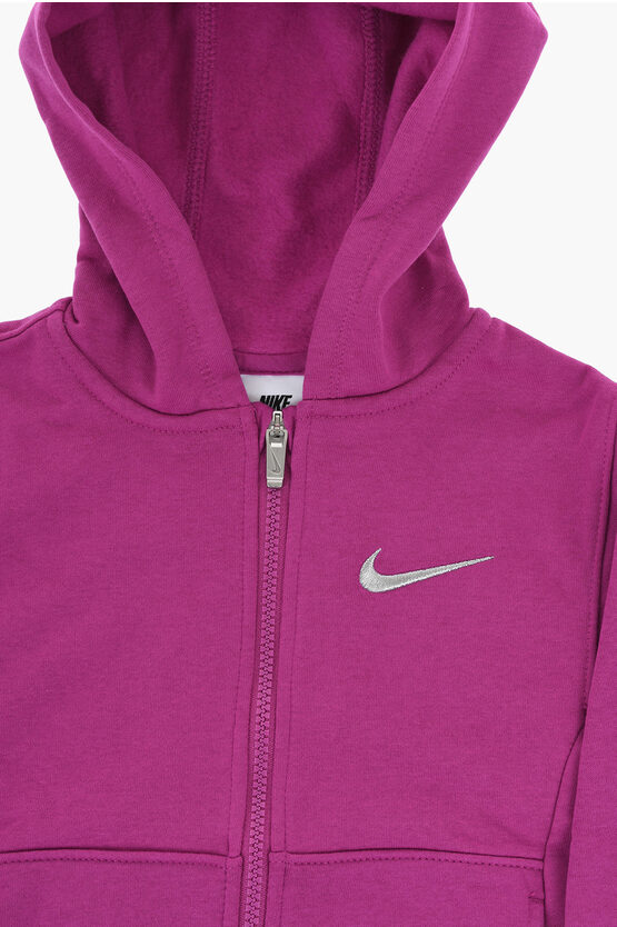 Solid Sweatshirt and Leggings Set with Contrast Logo