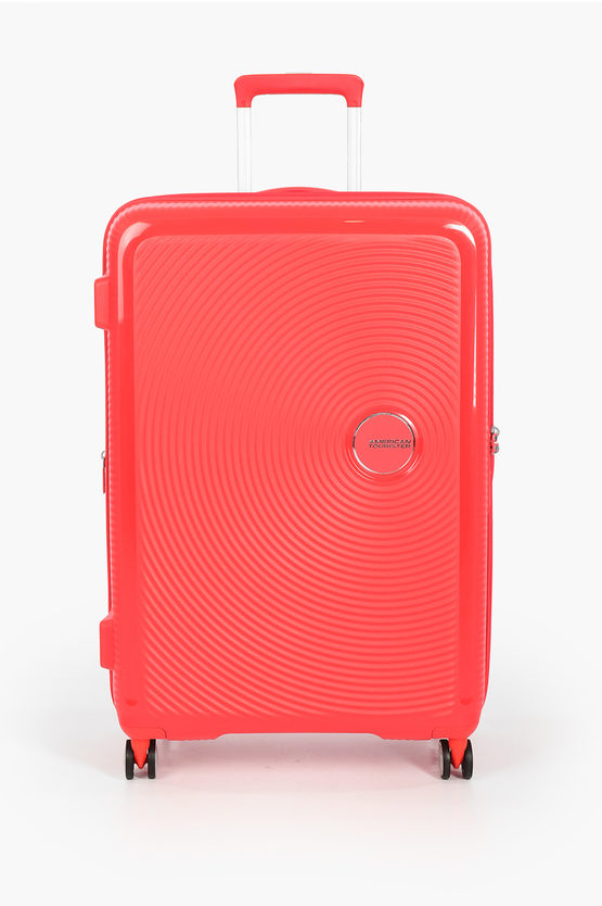 American Tourister Soundbox Large Trolley 77cm 4w Expandable Coral Red In Pink