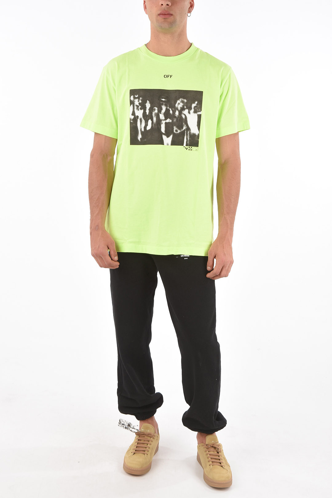 Off-White C/o Virgil Abloh Neon Arrow T-shirt In Green For