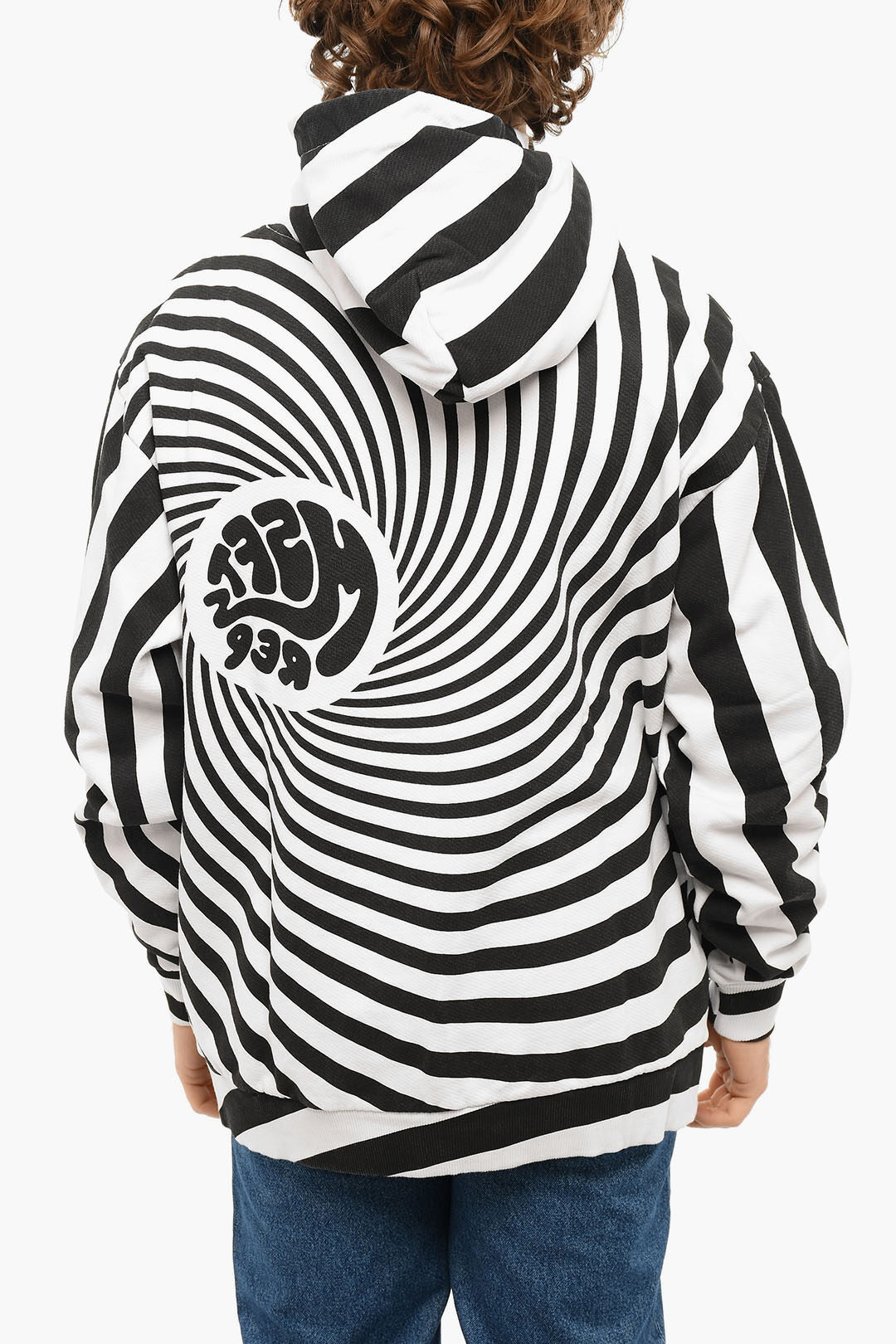 SPIRAL Hoodie Sweatshirt with Print Allover