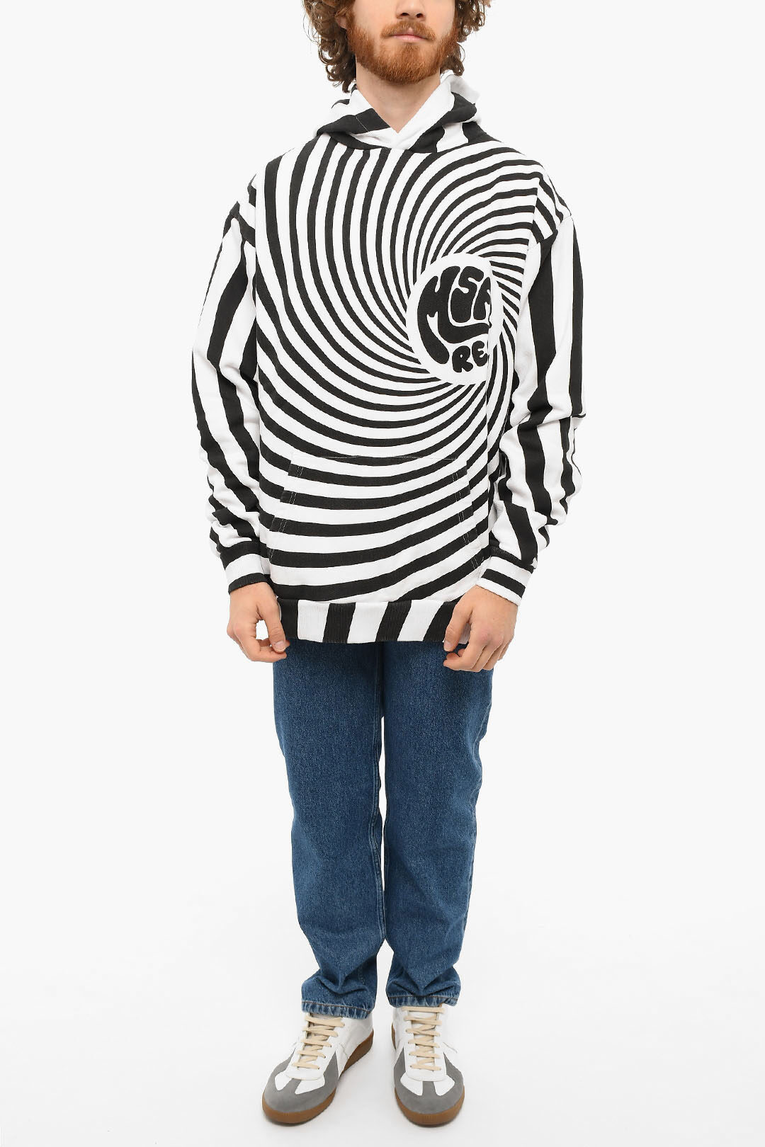 SPIRAL Hoodie Sweatshirt with Print Allover