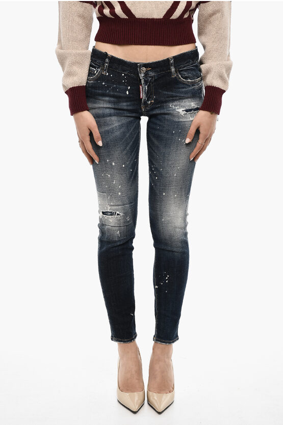 Dsquared2 Splatter Effect Distressed Jeans