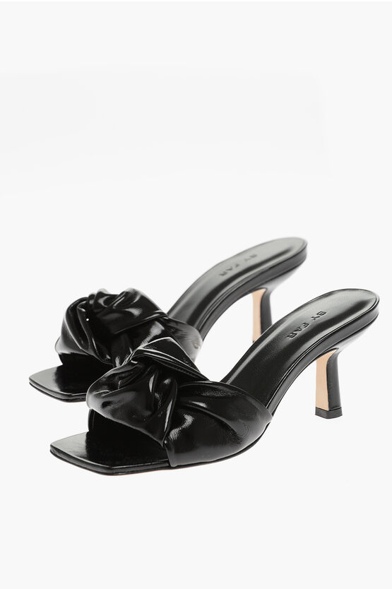 Shop By Far Spool Heel Lana Patent Leather Mules 6cm
