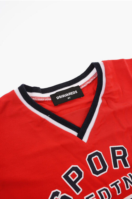 Dsquared2 Kids SPORT Crew-Neck T-shirt with Contrasting
