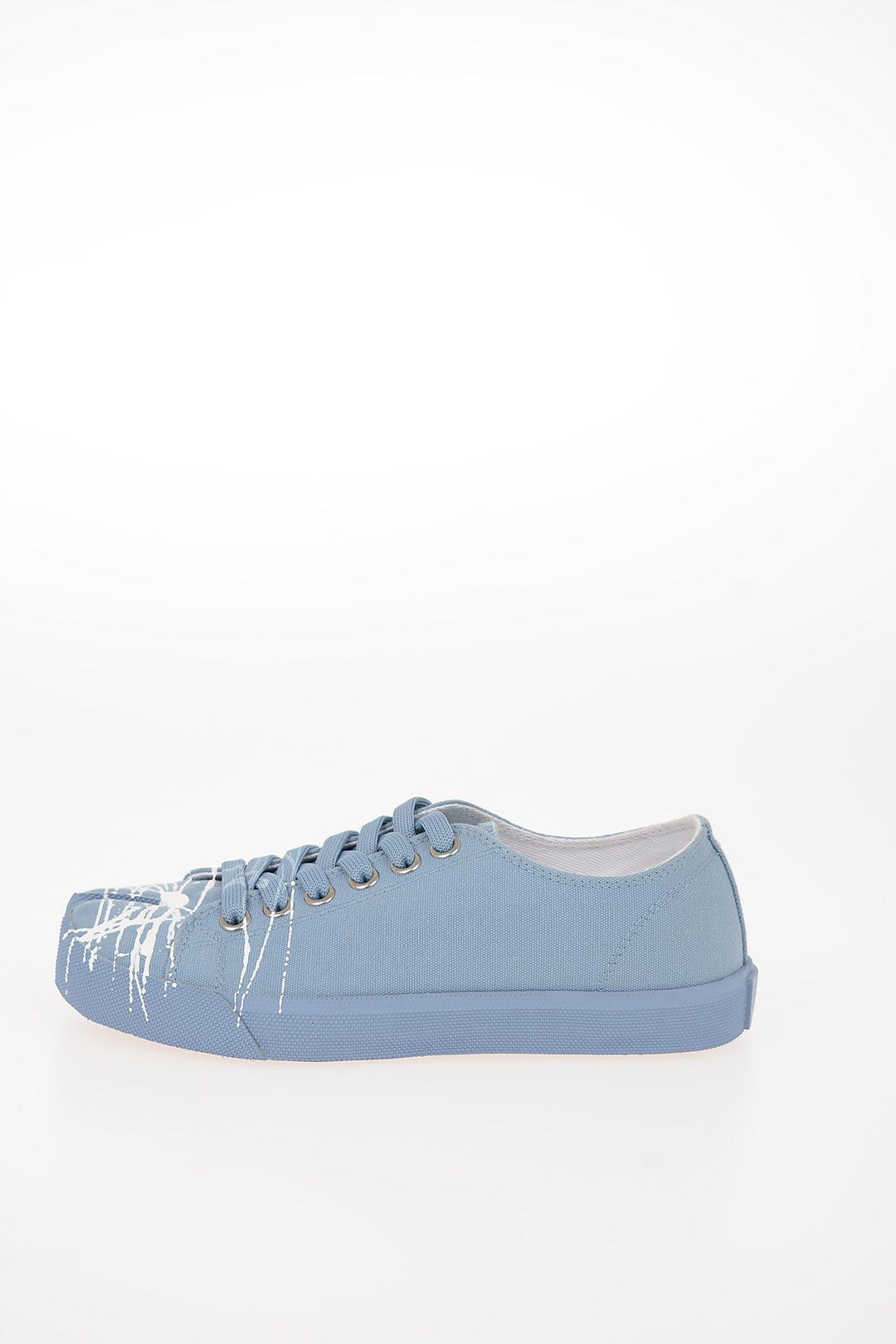 [MAISON MARGIELA] TABI PAINT SNEAKERS ☆ Maison Margiela Tabi paint-splatter Sneakers | Black | FARFETCH
