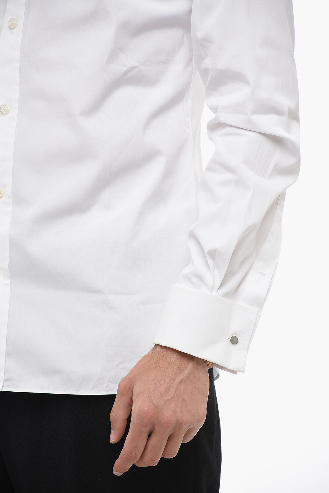Chemise Homme Tom Ford Manches Longues - Col Boutonné, Poignets Mousquetaires, Taille 17.5/44, Occasion Très Bon état