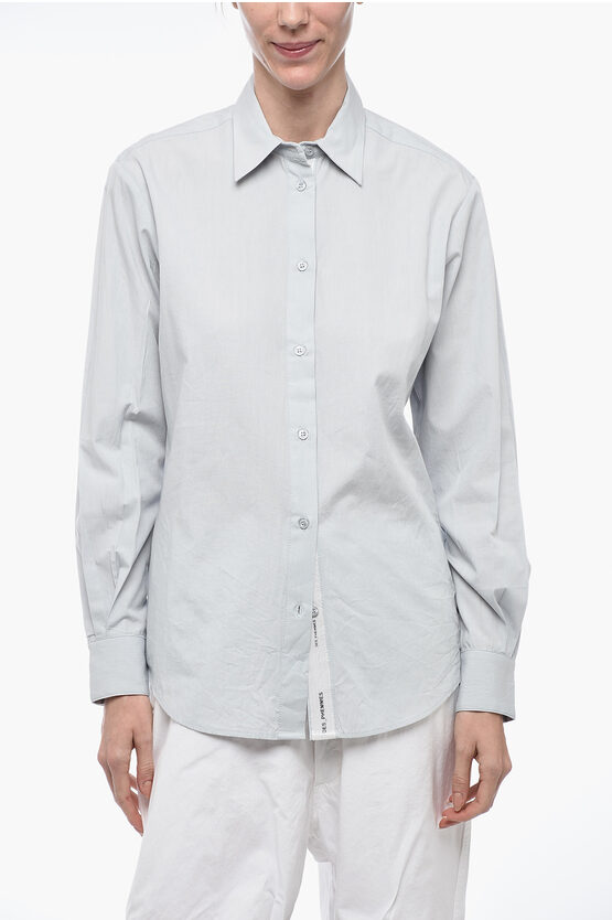 Shop Des Phemmes Spread Collar Cotton Shirt