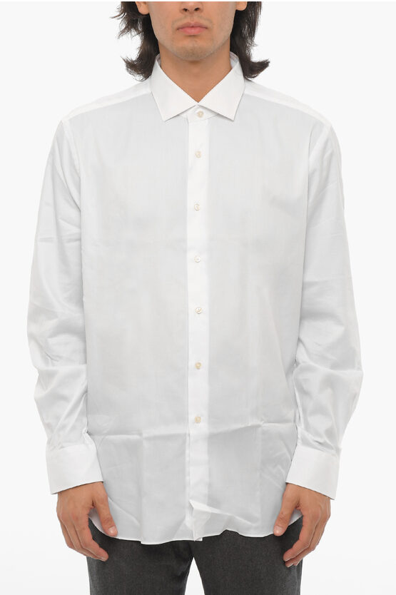 Shop Xacus Spread Collar Solid Color X-academy Shirt