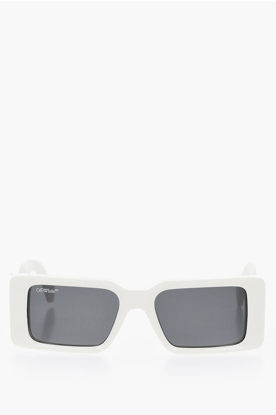 Off-white Squared Milano Sunglasses With Logoed Maxi Rods In Black